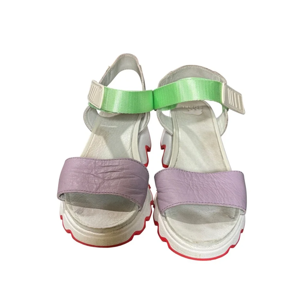 Sorel Kinetic Impact Multicolor Platform Sandals Size 9